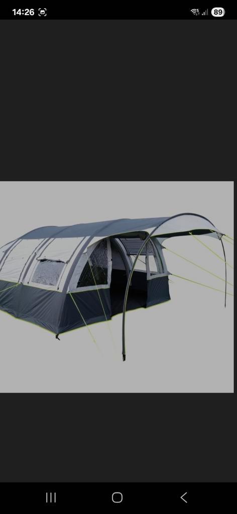 Obelink Stockholm 6 Easy Air tunneltent, Caravans en Kamperen, Tenten, tot en met 6, Zo goed als nieuw, Ophalen