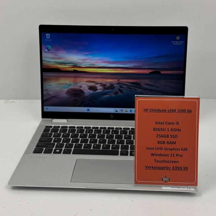 HP EliteBook x360 1040 G6 Laptop | i5 256GB 8GB RAM, Computers en Software, Windows Laptops, Zo goed als nieuw, 14 inch, SSD, Minder dan 2 Ghz