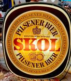 Retro dubbelzijdige lichtbak/lichtreclame SKOL pilsener bier, Ophalen, Zo goed als nieuw, Reclamebord, Plaat of Schild, Overige merken