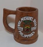 Originele vintage houten San Miguel Beer souvenirpul, Verzamelen, Ophalen of Verzenden, Zo goed als nieuw, Pul(len), Overige merken