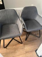 4 grijze stoelen, Huis en Inrichting, Stoelen, Ophalen, Zo goed als nieuw, Grijs