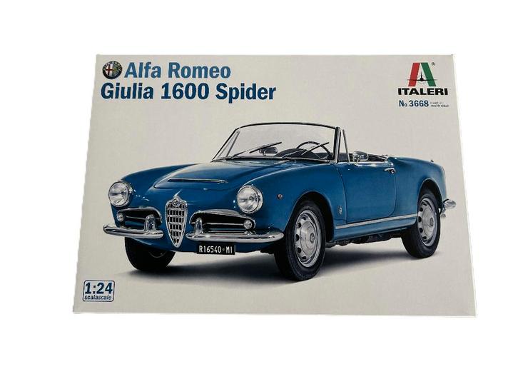 Italeri Alfa Romeo Giulia 1600 Spider 1/24 ITA-3668, Hobby en Vrije tijd, Modelbouw | Auto's en Voertuigen, Nieuw, Auto, Groter dan 1:32