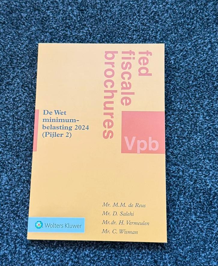 De wet minimumbelasting 2024, Boeken, Studieboeken en Cursussen, Zo goed als nieuw, WO, Ophalen of Verzenden
