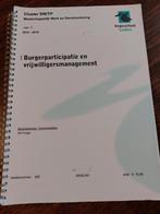 Burgerparticipatie en vrijwilligersmanagement, Ophalen of Verzenden, Beta, Zo goed als nieuw, HBO