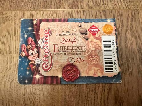 Efteling entreebewijs 2004, Verzamelen, Efteling, Gebruikt, Overige typen, Ophalen