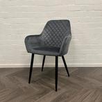 6 Nieuwe Fluwelen Eetkamerstoelen, Riet of Rotan, Overige kleuren, Ophalen of Verzenden, Zo goed als nieuw