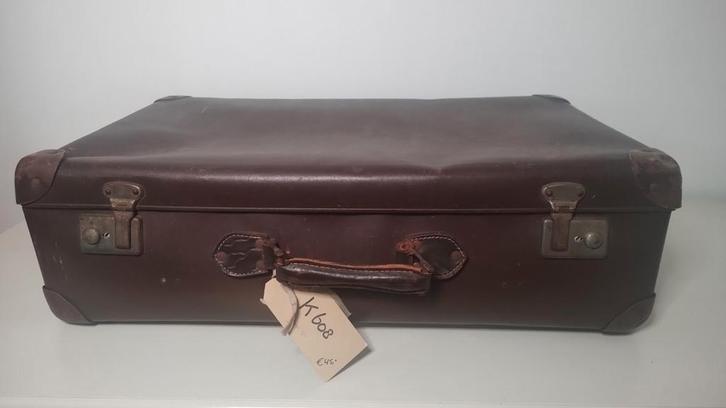 K608 VULCAN FIBRE vintage jaren 40 koffer bruin 64x39x19, Sieraden, Tassen en Uiterlijk, Koffers, Gebruikt, Overige materialen