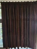 Gordijnen velours, 100 tot 150 cm, Bruin, Ophalen of Verzenden, Zo goed als nieuw