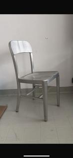 6x Aluminium Stoelen - Industrieel Design, Ophalen, Gebruikt, Metaal, Grijs