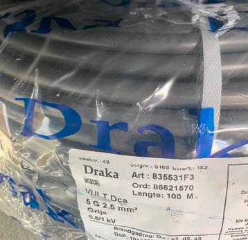 Draka Ymvk Kabels. Rollen van 100 meter. 3x2,5 en 5x2,5 mm beschikbaar voor biedingen
