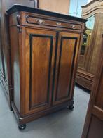 antiek mahonie biedemeier  meidenkast linnenkast, Ophalen of Verzenden