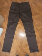 Para Mi coated spijkerbroek broek maat 40 bruin, Kleding | Dames, Broeken en Pantalons, Lang, Maat 38/40 (M), Para Mi, Ophalen of Verzenden