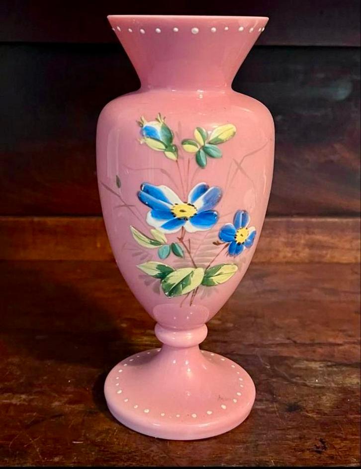 Victoriaanse Bristol schoorsteenvaas, Antiek en Kunst, Antiek | Vazen, Ophalen of Verzenden