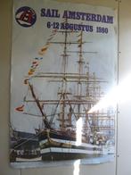 Sail Amsterdam 1980, poster in kleur, afm;  64x1.00cm  i.g.s, Verzamelen, Verzenden, Gebruikt, Zeilboot, Kaart, Foto of Prent