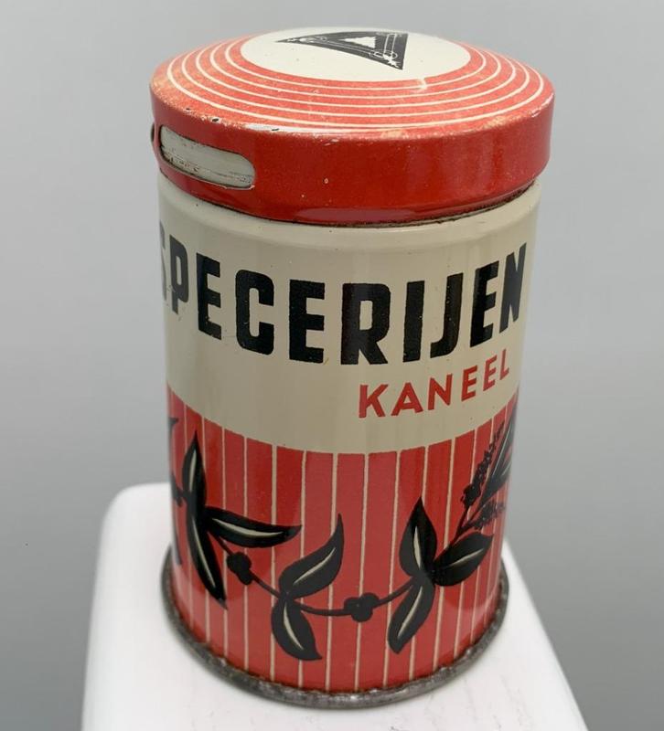 SPAR Supermarkt ca 1950 KANEEL Specerijen 50 gram busje, Verzamelen, Blikken, Gebruikt, Overige, Overige merken, Ophalen of Verzenden