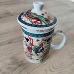 Japanse keramische theekop met ingebouwde infuser en deksel, Ophalen, Gebruikt, Keramiek, Overige stijlen