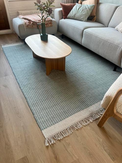 Vloerkleed mintgroen/crèmewit 160x230, Huis en Inrichting, Stoffering | Tapijten en Kleden, Gebruikt, 150 tot 200 cm, 200 cm of meer