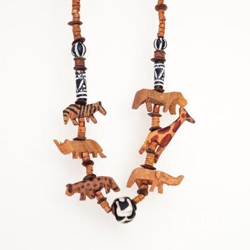 Houten Afrikaanse Dieren Ketting beschikbaar voor biedingen