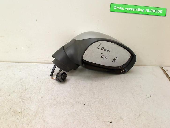SPIEGEL RECHTS zilver Seat Leon (1P1) (01-2005/08-2013), Auto-onderdelen, Spiegels, Seat, Gebruikt