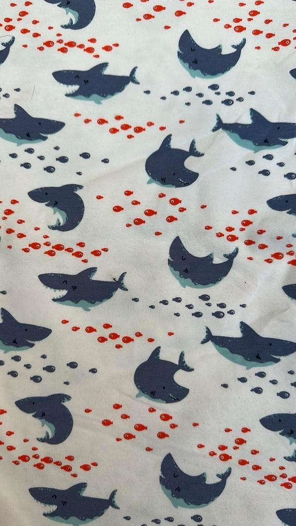 Shark tricot, Hobby en Vrije tijd, Stoffen en Lappen, Zo goed als nieuw, Katoen, 120 cm of meer, 30 tot 200 cm, Ophalen of Verzenden