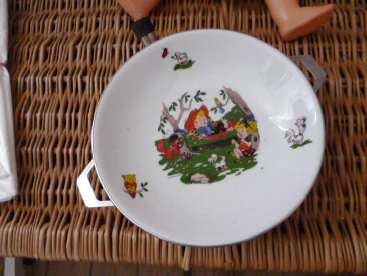 Brocante warmhoud bordje, Antiek en Kunst, Curiosa en Brocante, Ophalen of Verzenden