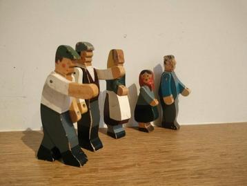 Vintage houten poppetjes!  beschikbaar voor biedingen