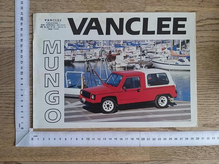 Vanclee Mungo, folder 1988 (INT), Boeken, Auto's | Folders en Tijdschriften, Gelezen, Overige merken, Ophalen of Verzenden