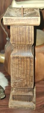 Antieke Brocante Stompkaars Kandelaar - 30cm, Antiek en Kunst, Antiek | Kandelaars, Ophalen of Verzenden, Overige materialen