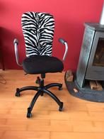 Bureaustoel met wieltjes en verstelbaar, zebraprint, Ophalen, Gebruikt, Overige kleuren, Bureaustoel