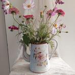 Franse emaille kan met roze bloem, Antiek en Kunst, Antiek | Emaille, Ophalen of Verzenden