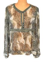 Repeat topje, blousetop, blouse, safari, Mt. L, Repeat, Overige kleuren, Verzenden, Maat 42/44 (L)