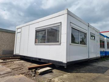 Kantoorunit 6x6 Toilet Keuken 4 Grote Ramen Rolluiken   beschikbaar voor biedingen