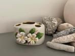 Romantische tandenborstel houder. Porselein bloemen vintage, Antiek en Kunst, Ophalen