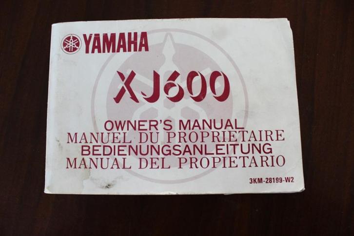 Yamaha XJ600 1990 1991 motorcycle owner's manual XJ 600, Motoren, Handleidingen en Instructieboekjes, Yamaha, Ophalen of Verzenden