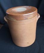 Handgemaakte Franse Grespot met deksel., Antiek en Kunst, Antiek | Keramiek en Aardewerk, Ophalen of Verzenden