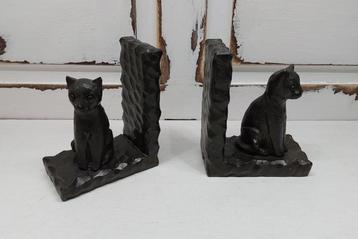 Henzo vintage boekensteunen met poezen, polystone  beschikbaar voor biedingen