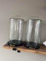 Riviera maison windlicht zwarg goud 2x, Huis en Inrichting, Ophalen of Verzenden, Nieuw