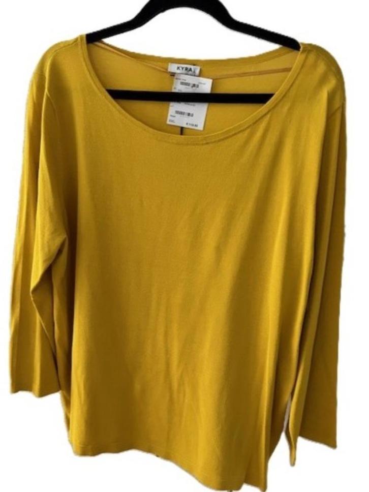 NIEUW Kyra gebreide top Cilo kleur lime maat XXL, Kleding | Dames, Tops, Nieuw, Maat 42/44 (L), Geel, Lange mouw, Verzenden
