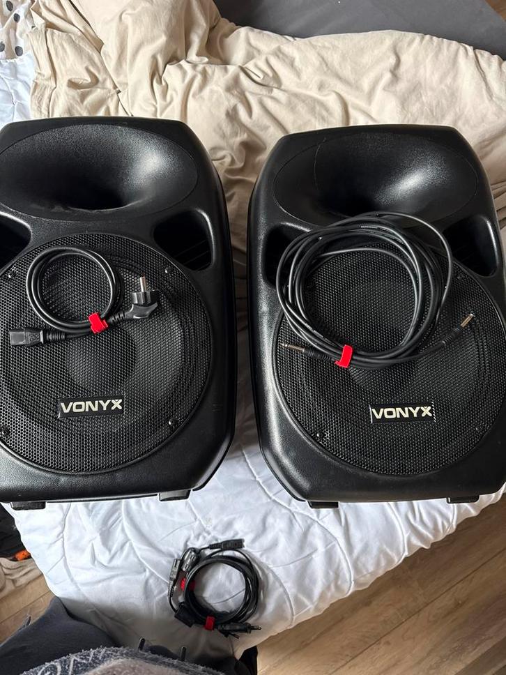 Vonyx SPS122 Speakerset met/zonder standaards, Audio, Tv en Foto, Luidsprekers, Gebruikt, Front, Rear of Stereo speakers, 120 watt of meer