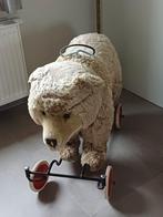 Antieke Steiff beer XXL op ( zwenk ) wielen jaren '50 - '60, Ophalen of Verzenden