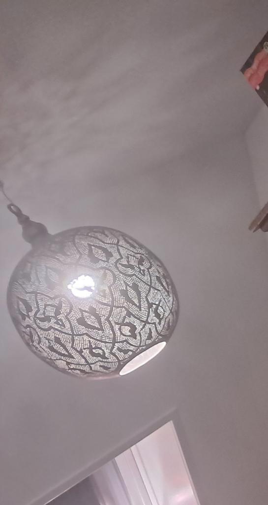 Oosterse Hanglamp Filigrain, Huis en Inrichting, Lampen | Hanglampen, Gebruikt, Metaal, Ophalen