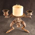 Antieke bronzen kandelaar, Ophalen of Verzenden, Koper of Brons