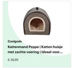Katten huisje / kattenmand met extra pluche kussen, vouwbaar, Ophalen of Verzenden, Nieuw, Pluche