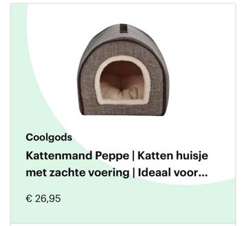 Katten huisje / kattenmand met extra pluche kussen, vouwbaar beschikbaar voor biedingen