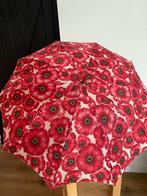 Prachtig rood gebloemde vintage paraplu, Ophalen of Verzenden, Zo goed als nieuw, Rood