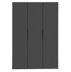 Kledingkast Oss Donkergrijs 3 deurs Woonexpress, Huis en Inrichting, Ophalen, 100 tot 150 cm, Modern-strak, Met hangruimte