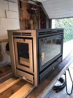 Barbas houtkachel , twee zijden glas, Huis en Inrichting, Kachels, Ophalen, Gebruikt, Houtkachel, Inbouw