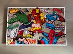 Marvel Hardboard Kunstwerk - Hulk, Iron Man, Thor, Ophalen, 50 tot 75 cm, Zo goed als nieuw, Schilderij