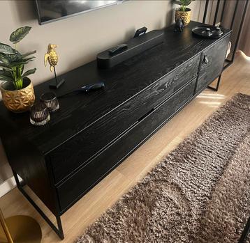 Tv meubel zwart mangohout