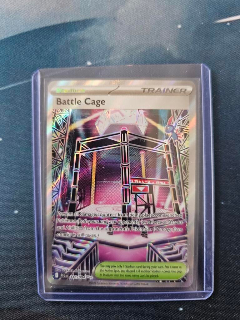 Battle Cage - Trainer kaart, Ophalen of Verzenden, Zo goed als nieuw, Losse kaart, Foil
